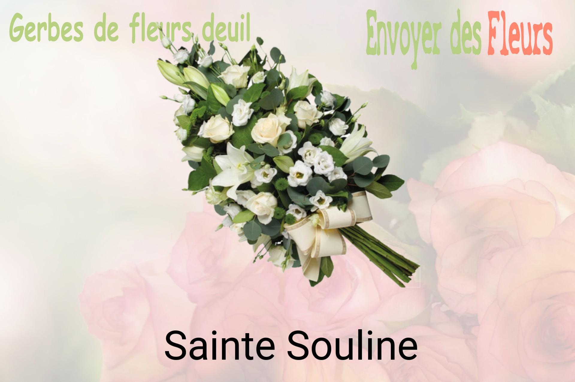 Gerbe de fleurs de deuil livrée à Sainte-Souline
